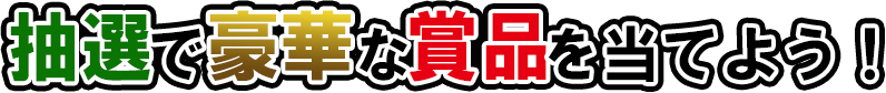 抽選で豪華な賞品を当てよう!